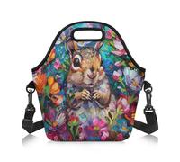 Amzbeauty Lunch Bag for Men Women Adult Lunch Box Small Leakproof Cooler Food Containers Reusable High Capacity Lunch Tote Bags for Work Travel Outdoor Squirrel Print
