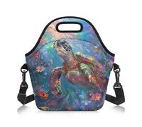 Amzbeauty Lunch Bag for Men Women Men Adult Lunch Box Small Leakproof Cooler Food Containers Reusable High Capacity Lunch Tote Bags for Work Travel Outdoor Turtle Print