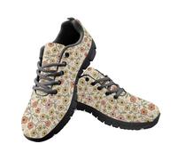 Amzbeauty Men Running Trainers Lightweight Walking Shoes Fashion Breathable Jogging Athletic Sneakers Casual Breathable Gym Tennis Fitness Sport Outdoor Shoes Retro Ditsy Floral Print