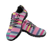 Amzbeauty Men's Sneakers Lightweight Breathable Casual Shoes Stylish Art Design Trendy Comfortable Lace-Up Sports Shoes Art Daisy Print