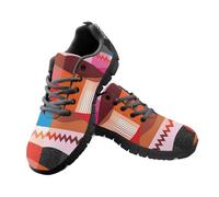 Amzbeauty Men's Sneakers Lightweight Breathable Casual Shoes Stylish Art Design Trendy Comfortable Lace-Up Sports Shoes Pink Leopard Print