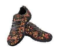 Amzbeauty Mens Trainers Running Shoes Lace Up Sneakers Tennis Gym Training Casual Workout Shoe Maple Leaf Puppy Print