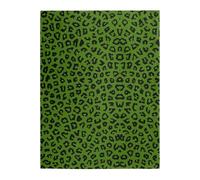 Amzbeauty Plush Fuzzy Fleece Throw Blanket Soft Fluffy and Warm Animal Blankets for Couch Bed All Season Use Green Leopard Print