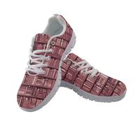 Amzbeauty Running Trainers Womens Walking Shoes Breathable Gym Shoes Mesh Sneaker Cherry Blossom Print