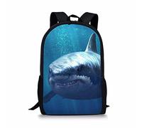 Amzbeauty Shark Backpack for Kids Personalized Lightweight School Bag 17 Inch