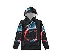 Amzbeauty Shark Kids Teen Girl Boy Hoodies 3D Print Vivid Animal Cartoon Graphic Sweatshirt Pocket Pullover Hoodie for 6-16Y