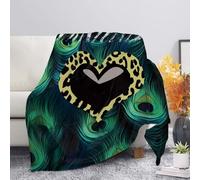 Amzbeauty Soft Touch Throw Blankets Small Large Sofa Bed Comfortable Lightweight Cozy Blanket Throws Peacock Leopard Print
