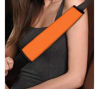 Amzbeauty Solid Color Car Seat Belt Covers (Orange) Shoulder Seatbelt Pads Cover Protector Cushion Universal Soft Fit Most Auto Truck, SUV, Airplane