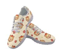 Amzbeauty Women Lightweight Walking Shoes Breathable Walking Sneaker Stylish Sneakers for Women's Casual Outfits Apple Capybara Print