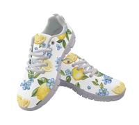 Amzbeauty Women Walking Shoes Mesh Breathable Lightweight Casual Sneakers for Work Gym Running Training Shoes Flowers Print
