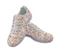 Amzbeauty Women Walking Shoes Mesh Breathable Lightweight Casual Sneakers for Work Gym Running Training Shoes Christmas Cat Print