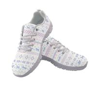 Amzbeauty Women Walking Shoes Mesh Breathable Lightweight Casual Sneakers for Work Gym Running Training Shoes Daisy Mushroom Print