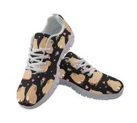 Amzbeauty Women's Comfortable Walking Shoes Fashionable Sneakers Women Casual Sneakers for Walking Lightweight Shoes with Durable Design Capybara Print