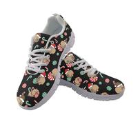 Amzbeauty Womens Trainers Casual Walking Shoes Breathable Running Shoes Lightweight Tennis Sneaker Soft Mesh Gym Workout Sneakers Christmas Capibara Print