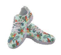 Amzbeauty Women's Walking Shoes Running Sneakers Tropical Parrot Print