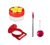 AMZBNEIDI Bird Feeders Hanging, Hummingbird Feeder Flower Design Window Suction Cup Multicolor(Red-01)