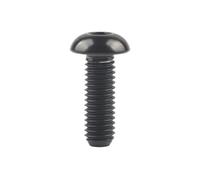 AMZBNEIDI Button Head Socket Cap Screws Bolts, Screws set Titanium Bolt M5/M6x8 10 12 15 16 18 20 25 30mm Half Round Hex for Bicycle Bottle Cage(Black,12MM-M5)