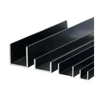 AMZBNEIDI Channel Aluminium Profile, Pack Of 2 6063 Black Aluminum U Channel 500mm Length Multiple Sizes(80x50x76mm)