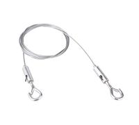 AMZBNEIDI Fish Tape Cable Puller, 304 Stainless Steel Adjustable Wire Rope Suspension Cable With Hook 50cm-200cm(1.5m)