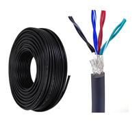 AMZBNEIDI Hookup Connecting Wire Cable, UL2464 Shielded Signal Cable 24AWG Twisted Pair Tinned Copper Wire 2P-8P 30FT-100FT(30ft,24AWG-4p)