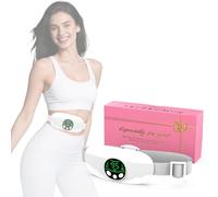 AMZBOSS Heating Pad for Period Pain Relief - Heat Pad with 3Temp&3Vibration Modes for Daily Warmth, Office Comfort, Travel. Give a Gift to The One You Love (Glazed White)