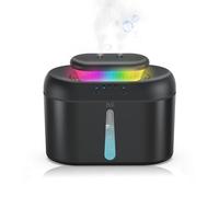 AMZBOSS Humidifier for Bedroom,Quiet<28dB,2L Large Capacity, Dual Nozzle,Seven-Color Light,Humidifier for Bedroom Baby,for Office,for Plants(Matte Forge Black)