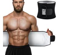 AMZBOSS Waist Trainer for Women & Men, Mens Waist Trainer for Belly Fat, Silver, Medium