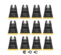 AMZBSAW 12PCS Titanium Oscillating Saw Blades, 68MM Titanium Carbide, Compatible with Metal, Hard Materials, Wood, Plastic, Fit Dewalt, Bosch, Worx, Ryobi