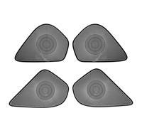 Amzcar Car Door Speaker Cover Compatible with Genesis G70 2019-2025 Stainless Steel Interior Moulding Decoration Loudspeaker Panel Car Accessories (Black)