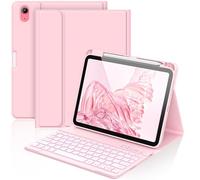 aMZCaSE for iPad A16 10/11thGeneration Case with Keyboard 11/10.9 Inch(2025/2022),7 Color Backlight Keyboard Case,Detachable Wireless Keyboard Cove with Pen Holder for New iPad 11th Gen (Light Pink)
