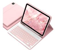 aMZCaSE for iPad Air 11 inch Case with Keyboard (M3/M2, 2025/2024), iPad Pro 11 inch Air 5th 4th Generation Case with Keyboard, Detachable Folio Cover for iPad Pro 11 (4th/3rd/2nd/1st), Light Pink