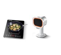 AMZCHEF 1800W Single Induction Cooker and AMZCHEF Mini Cooker Hood Portable Desktop Extractor Hood White