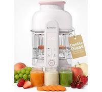 AMZCHEF 6-in-1 Baby Food Maker with Auto Steam & Blend, Touch Screen | 300ml Glass Baby Food Processor for Healthy Homemade Food| BPA-Free, Auto-Cooking & Puree Maker | Easy Clean & Dishwasher Safe