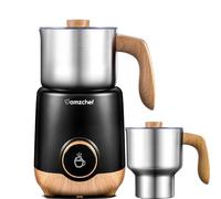 AMZCHEF 8-in-1 Milk Frother and Steamer with 550W IH Induction Heating | 21 oz &13 oz Detachable Stainless Steel Jug, Automatic Steamer for Hot & Cold Foam, Hot Chocolate & Milk Warmer