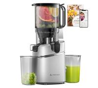 AMZCHEF Automatic - Cold - Press - Juicer - Machines 250W Free Your Hands - 145MM Opening and 2L Capacity Slow Juicers for Whole Fruit and Vegetable - Triple Filter, Safety Lock, Classic Silver