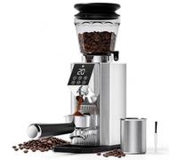 AMZCHEF Burr Coffee Grinder - 45 Precise Grind Settings for Espresso/Cold Brew, Adjustable Portafilter Holder & LED Touch Display, Anti-Static, Home Use