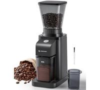 AMZCHEF Electric-Coffee-Grinder-Burr, Conical Burr Coffee Grinders with 48 Precise Grind Settings, 250g Capacity Coffee Bean Grinder for Drip, Espresso, French Press, Anti-Static, Bright Black