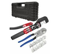 AMZCNC 10 Tons 9 Dies Hydraulic Crimper, Hydraulic Crimping Tool 4-70mm², Wire Battery Cable Lug Terminal Crimper