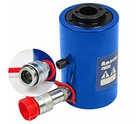 AMZCNC 20T Hydraulic Cylinder Jack Hollow Single Acting Hydraulic Ram Cylinder 4"(100mm) Hydraulic Lifting Cylinders (20T 4Inch Hollow)