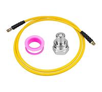 AMZCNC 6' or 10' 10000psi High Pressure Hydraulic Hose CH-604 Coupler 3/8" Thread (Yellow, 6' 10000 PSI 3/8")