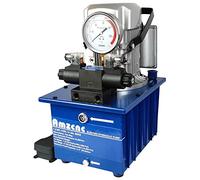 AMZCNC Electric Hydraulic Pump 10000 PSI, 110-120V 1.2HP Double Acting Hydraulic Pump, 2-Stage Hydraulic Power Pack with Quick Coupler for Double Acting Cylinders, Pressing & Punching