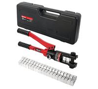 AMZCNC Hand Operated Hydraulic Crimping Tool Range 6 mm² to 120 mm² for Cable lugs Hydraulic Crimping Crimper Wire Terminal Lug Tool with 9 Pairs Dies (Red 6~120mm² Crimping Tool)