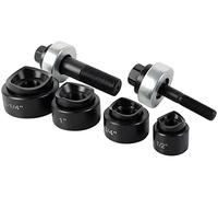 AMZCNC Manual Knockout Punch Kit, Heavy Duty Metal Sheet Knock Out Box Hole Cutter Conduit Punch Driver Die Set ((Conduit Hole Size) 1/2"~1-1/4" Knockout Punch kit)