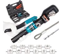 AMZCNC Wire Rope Crimping Tool for Aluminum Crimping Loop Sleeve, Two Barrel Ferrule, Oval Sleeves, 3/64 in to 3/16 in, Stainless steel wire rope Swaging Tool Kit with Wire Rope Cutter