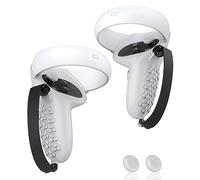 AMZDM Controller Grip for Oculus Meta Quest 2 Accessories Grips Cover for VR Touch Controllers Covers Protector with Non-Slip Joystick Covers 1Pair (Gray)