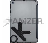 Amzer TPU Polycarbonate Snap On Hybrid Case Cover for Apple iPad Mini - Black/Clear