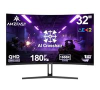 Amzfast 32 Inch 180Hz Gaming Monitor, 2560x1440 WQHD, Fast VA Panel, 1500R Curved,16:9 Game Screen, 120% sRGB, 90% DCI-P3, 1ms MPRT, Adaptive Sync, HDR, Eye-Care, VESA 75 * 75, HDMI/DP - AMZG32C1Q