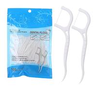 AMZFUK 100 Pcs Disposable Dental Floss,Dental Care,Dental Floss Stick with Portable Casetoothpicks, Teeth Cleaning for Removing Plaque and Food Removal,Tooth Cleaner Sticks