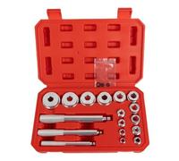 AMZGSHOP 17PCS Axle Bearing Race Seal Bushing Driver Install Set Bearing Seal Bush Installation Press Tool Kit Aluminium Wheel Bearing Race Seal Bush Driver Set for Motorbikes Wheel Bearings