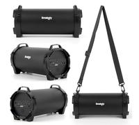 AMZGSHOP Bass Portable Bluetooth Speaker, Large Wireless Stereo Boombox Speaker with Shoulder Strap, Support AUX/TF Inputs, Ultra Loud High Power Outdoor Subwoofer for Travel, Camping, Party, Beach